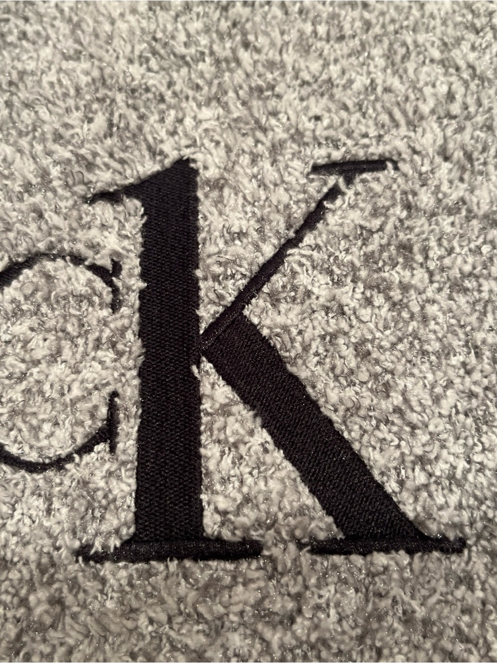 Calvin Klein Men's Light Gray Crewneck Sweater with CK Chest Logo - Picture 2 of 4